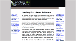 Desktop Screenshot of lendingprosoftware.com